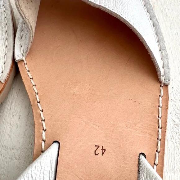 PONS Avarca Classic Leather Sandals in Metallic Bone, Off White - 42/ U.S. 12 - Picture 7 of 11